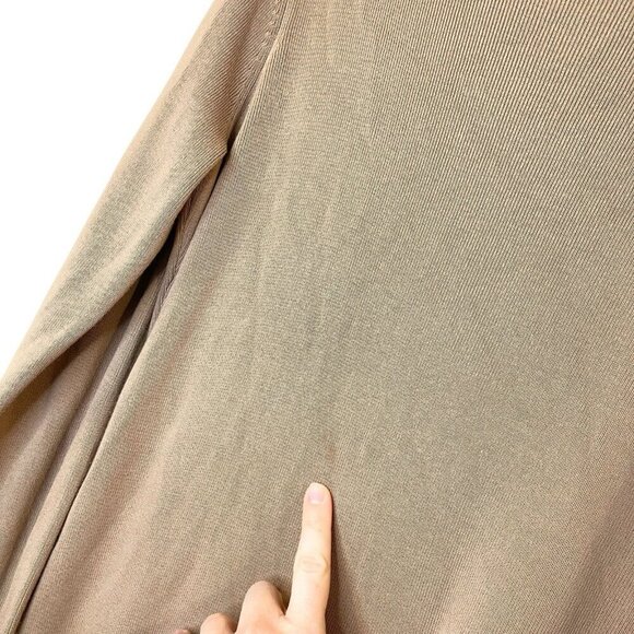 OPEN EDIT Long Sleeve Sweater Minidress Camel Tan Stretch Low Back Size XL - Picture 3 of 6